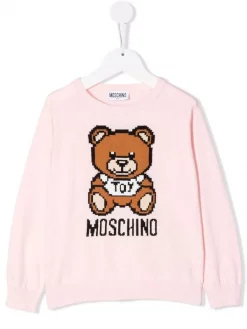 ( Nouvelle Collection ) Moschino Kids Sweat à Imprimé Toy Bear 50209 ROSA