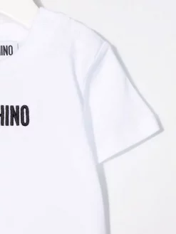 ( Nouvelle Collection ) Moschino Kids Ensemble Haut-salopette à Patch Logo 50109 ROSSO -Moschino Kids Soldes Boutique 17993632 37978583 600