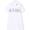 ( Nouvelle Collection ) Moschino Kids Pyjama à Logo Imprimé 10101 BIANCO OTTICO -Moschino Kids Soldes Boutique 17994572 37982053 600