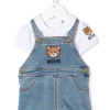 ( Nouvelle Collection ) Moschino Kids Salopette à Motif Teddy Bear Brodé Enfant -Moschino Kids Soldes Boutique 17995970 37976158 600