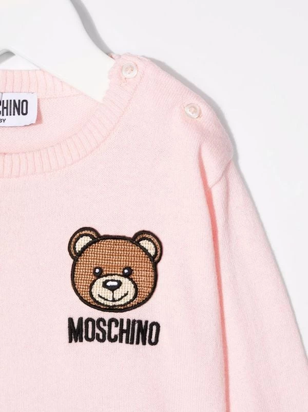 ( Nouvelle Collection ) Moschino Kids Pull En Maille à Patch Logo Enfant 5 ( Nouvelle Collection ) Moschino Kids Pull En Maille à Patch Logo Enfant – Image 3