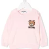 ( Nouvelle Collection ) Moschino Kids Pull En Maille à Patch Logo Enfant -Moschino Kids Soldes Boutique 17996215 37980206 600