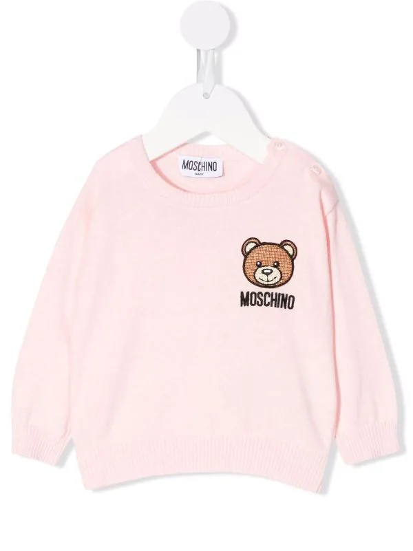 ( Nouvelle Collection ) Moschino Kids Pull En Maille à Patch Logo Enfant 3 ( Nouvelle Collection ) Moschino Kids Pull En Maille à Patch Logo Enfant
