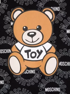 ( Nouvelle Collection ) Moschino Kids 84249 NERO T-shirt à Logo Imprimé Enfant -Moschino Kids Soldes Boutique 17996217 37981065 600