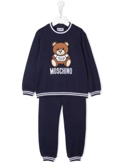 ( Nouvelle Collection ) Moschino Kids Survêtement à Motif Teddy Bear 40016 BLU NAVY
