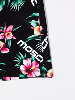 ( Nouvelle Collection ) Moschino Kids 82800 NERO Short De Sport à Fleurs Enfant -Moschino Kids Soldes Boutique 17999823 38210271 600