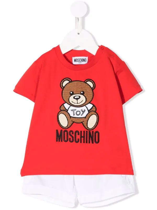 ( Nouvelle Collection ) Moschino Kids Ensemble Haut-short à Logo Imprimé Enfant 3 ( Nouvelle Collection ) Moschino Kids Ensemble Haut-short à Logo Imprimé Enfant