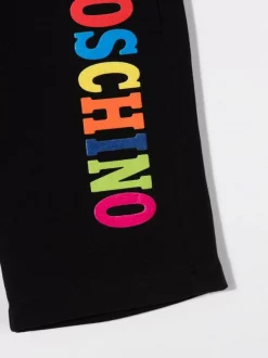 ( Nouvelle Collection ) Moschino Kids Short à Logo Imprimé 60100 NERO -Moschino Kids Soldes Boutique 18002977 38002069 600