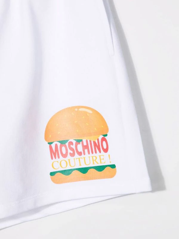 ( Nouvelle Collection ) Moschino Kids Short De Sport à Logo 10101 BIANCO OTTICO 5 ( Nouvelle Collection ) Moschino Kids Short De Sport à Logo 10101 BIANCO OTTICO – Image 3