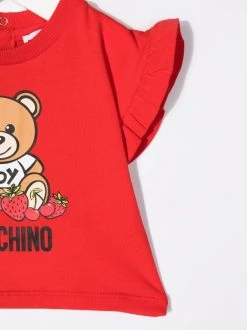 ( Nouvelle Collection ) Moschino Kids 50109 ROSSO T-shirt à Imprimé Teddy Bear Enfant -Moschino Kids Soldes Boutique 18003157 38206251 600