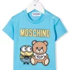 ( Nouvelle Collection ) Moschino Kids X Minions T-shirt à Manches Courtes 41008 BLUE -Moschino Kids Soldes Boutique 18003554 38178249 600