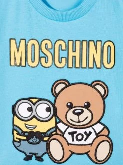 ( Nouvelle Collection ) Moschino Kids X Minions T-shirt à Manches Courtes 41008 BLUE -Moschino Kids Soldes Boutique 18003554 38179794 600