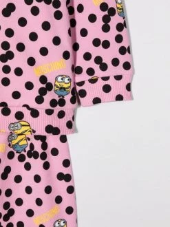( Nouvelle Collection ) Moschino Kids Survêtement à Imprimé Minion 84584 ROSA -Moschino Kids Soldes Boutique 18003560 38178986 600