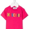 ( Nouvelle Collection ) Moschino Kids 50557 ROSA T-shirt à Logo Enfant -Moschino Kids Soldes Boutique 18005696 38017720 600