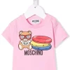 ( Nouvelle Collection ) Moschino Kids T-shirt à Imprimé Teddy Bear 50206 SWEET PINK -Moschino Kids Soldes Boutique 18005954 38248226 600