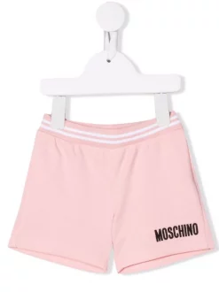 ( Nouvelle Collection ) Moschino Kids Short à Logo Imprimé 50209 ROSA