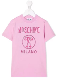 ( Nouvelle Collection ) Moschino Kids T-shirt à Imprimé Double Question Mark 50200 LAVANDA