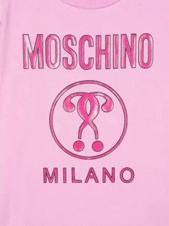 ( Nouvelle Collection ) Moschino Kids T-shirt à Imprimé Double Question Mark 50200 LAVANDA -Moschino Kids Soldes Boutique 18006350 38007223 600