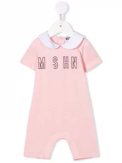 ( Nouvelle Collection ) Moschino Kids 50209 ROSA Pyjama à Logo Imprimé Enfant