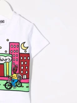 ( Nouvelle Collection ) Moschino Kids T-shirt à Imprimé Graphique Enfant -Moschino Kids Soldes Boutique 18007509 38244540 600