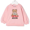 ( Nouvelle Collection ) Moschino Kids 50209 ROSA Sweat à Logo Imprimé Enfant -Moschino Kids Soldes Boutique 18008089 38021152 600