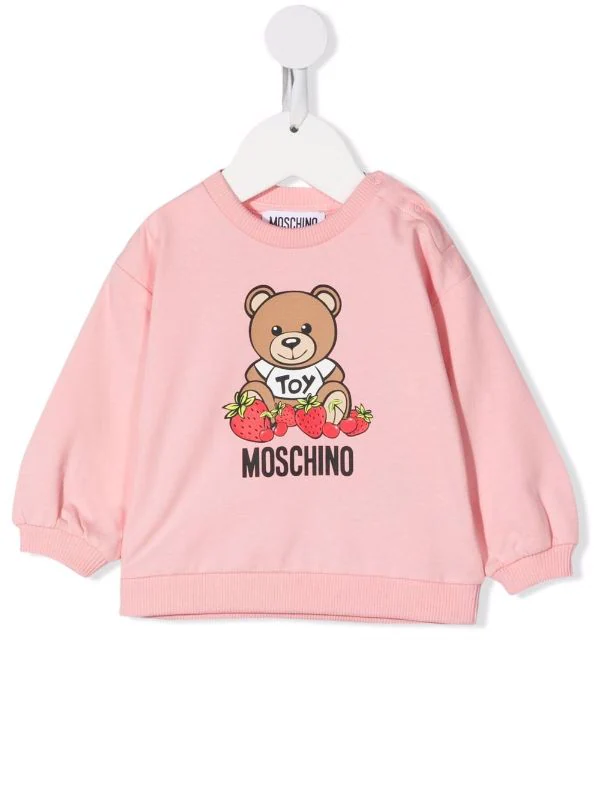( Nouvelle Collection ) Moschino Kids 50209 ROSA Sweat à Logo Imprimé Enfant 3 ( Nouvelle Collection ) Moschino Kids 50209 ROSA Sweat à Logo Imprimé Enfant