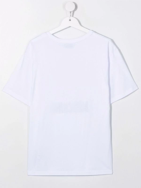 ( Nouvelle Collection ) Moschino Kids 10101 WHITE T-shirt à Encolure Ras Du Cou Enfant 4 ( Nouvelle Collection ) Moschino Kids 10101 WHITE T-shirt à Encolure Ras Du Cou Enfant – Image 2