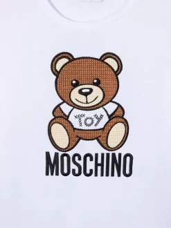 ( Nouvelle Collection ) Moschino Kids 10101 WHITE T-shirt à Encolure Ras Du Cou Enfant 7 ( Nouvelle Collection ) Moschino Kids 10101 WHITE T-shirt à Encolure Ras Du Cou Enfant -Moschino Kids Soldes Boutique 18008821 38107909 600