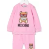 ( Nouvelle Collection ) Moschino Kids 50206 ROSA Survêtement à Motif Teddy Bear Enfant -Moschino Kids Soldes Boutique 18012970 38168673 600