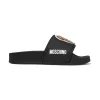 ( Nouvelle Collection ) Moschino Kids Claquettes à Logo Orné De Cristaux Enfant -Moschino Kids Soldes Boutique 18013862 38589388 600