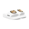 Moschino Kids Claquettes Teddy à Logo Appliqué White -Moschino Kids Soldes Boutique 18014631 38863023 600