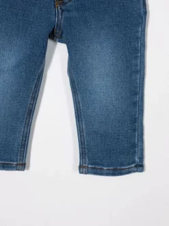 ( Nouvelle Collection ) Moschino Kids 81160 BLUE DENIM Jean Minion-Teddy à Logo Imprimé Enfant -Moschino Kids Soldes Boutique 18016322 38162819 600