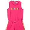 ( Nouvelle Collection ) Moschino Kids Combishort Sans Manches à Logo Imprimé Enfant -Moschino Kids Soldes Boutique 18016441 38161721 600