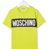 ( Nouvelle Collection ) Moschino Kids T-shirt à Logo Imprimé 30125 LIME -Moschino Kids Soldes Boutique 18017591 38164791 600