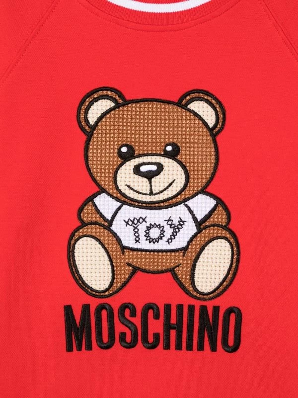 ( Nouvelle Collection ) Moschino Kids 50109 ROSSO Robe-sweat Imprimée à Manches Courtes Enfant 5 ( Nouvelle Collection ) Moschino Kids 50109 ROSSO Robe-sweat Imprimée à Manches Courtes Enfant – Image 3