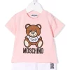 ( Nouvelle Collection ) Moschino Kids 50209 ROSA E BIANCO Ensemble Haut-short à Imprimé Teddy Bear Enfant -Moschino Kids Soldes Boutique 18018639 38102340 600