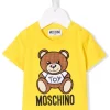 ( Nouvelle Collection ) Moschino Kids 51680 CURRY T-shirt à Imprimé Teddy Bear Enfant -Moschino Kids Soldes Boutique 18018660 38100477 600