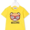 ( Nouvelle Collection ) Moschino Kids 51680 CURRY T-shirt à Imprimé Teddy Bear Enfant -Moschino Kids Soldes Boutique 18018678 38100451 600