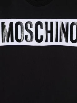 ( Nouvelle Collection ) Moschino Kids 60100 NERO T-shirt à Logo Imprimé Enfant -Moschino Kids Soldes Boutique 18018783 38085592 600