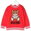 ( Nouvelle Collection ) Moschino Kids Sweat à Imprimé Teddy Bear 50109 ROSSO -Moschino Kids Soldes Boutique 18018806 38101758 600