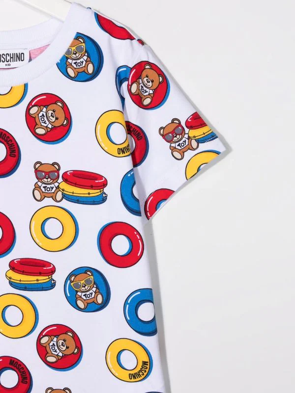 ( Nouvelle Collection ) Moschino Kids 83430 BIANCO T-shirt à Imprimé Teddy Bear Enfant 5 ( Nouvelle Collection ) Moschino Kids 83430 BIANCO T-shirt à Imprimé Teddy Bear Enfant – Image 3