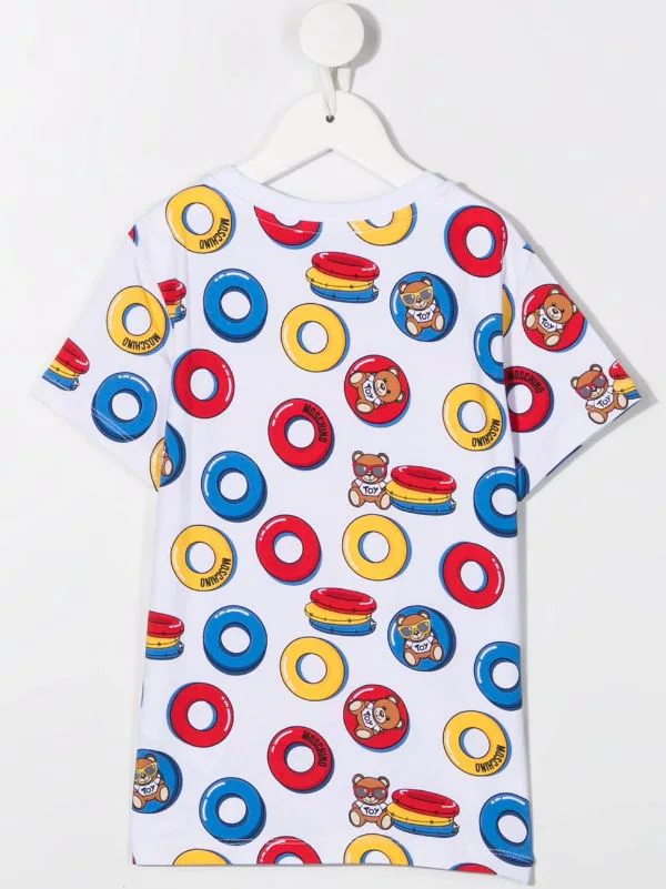 ( Nouvelle Collection ) Moschino Kids 83430 BIANCO T-shirt à Imprimé Teddy Bear Enfant 4 ( Nouvelle Collection ) Moschino Kids 83430 BIANCO T-shirt à Imprimé Teddy Bear Enfant – Image 2