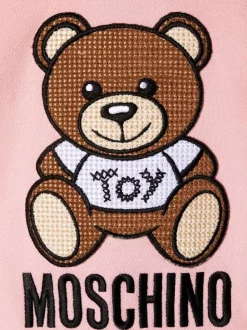 ( Nouvelle Collection ) Moschino Kids 50209 ROSA Hoodie à Imprimé Teddy Bear Enfant -Moschino Kids Soldes Boutique 18018970 38099796 600