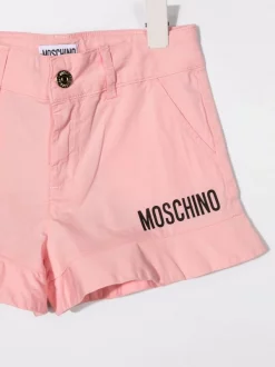 ( Nouvelle Collection ) Moschino Kids 50209 Sugar Rose Short Volanté En Jean Enfant -Moschino Kids Soldes Boutique 18019356 38169622 600