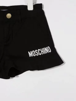 ( Nouvelle Collection ) Moschino Kids 60100 NERO Short Volanté En Jean Enfant -Moschino Kids Soldes Boutique 18019360 38170457 600