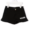 ( Nouvelle Collection ) Moschino Kids 60100 NERO Short Volanté En Jean Enfant -Moschino Kids Soldes Boutique 18019360 38170458 600