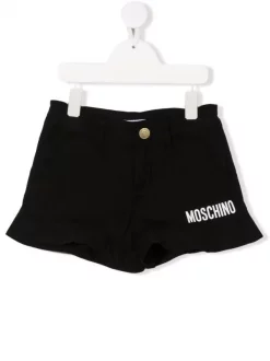 ( Nouvelle Collection ) Moschino Kids 60100 NERO Short Volanté En Jean Enfant