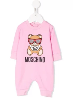 ( Nouvelle Collection ) Moschino Kids Pyjama à Imprimé Teddy Bear 50206 ROSA