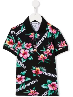 ( Nouvelle Collection ) Moschino Kids Chemise à Fleurs 82800 NERO