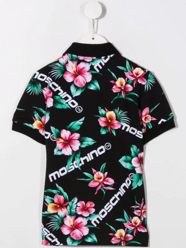 ( Nouvelle Collection ) Moschino Kids Chemise à Fleurs 82800 NERO 4 ( Nouvelle Collection ) Moschino Kids Chemise à Fleurs 82800 NERO – Image 2